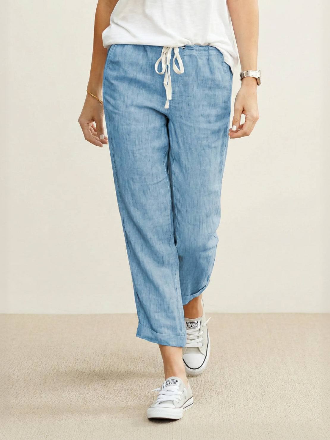 Gerlin | Women's Casual Drawstring Straight-Leg Casual Pants