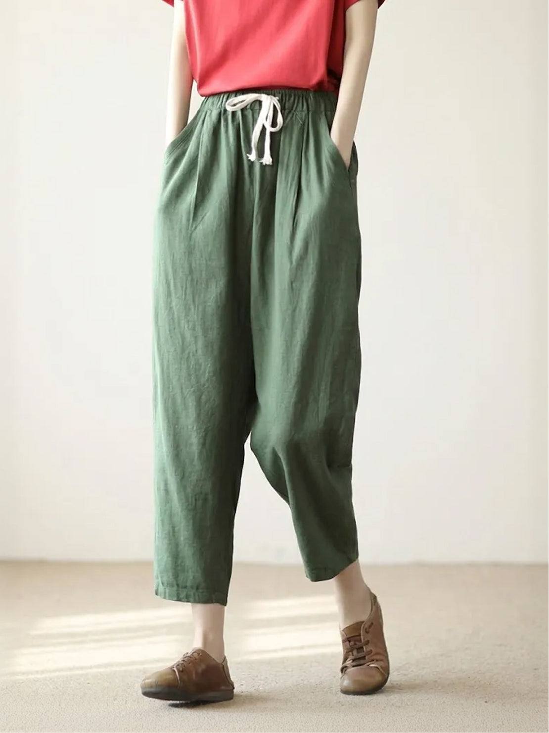 Gerlin | Women's Casual Drawstring Straight-Leg Casual Pants