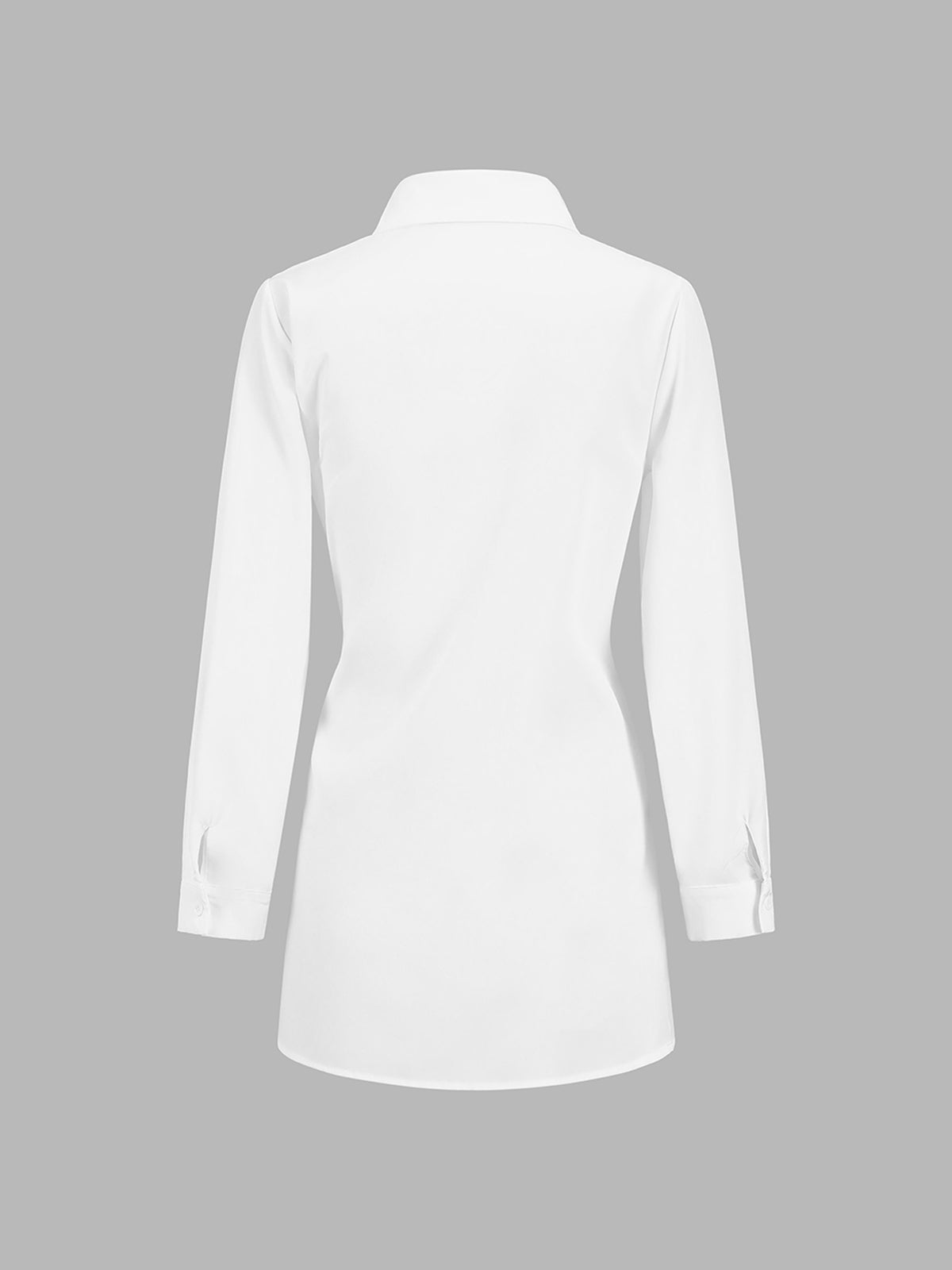 Eliza | Women's Tie Waist Button Down Long Sleeve Shirt Blouse – Casual