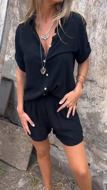 Nilva | Women's Elegant Lightweight Shorts and Top Set