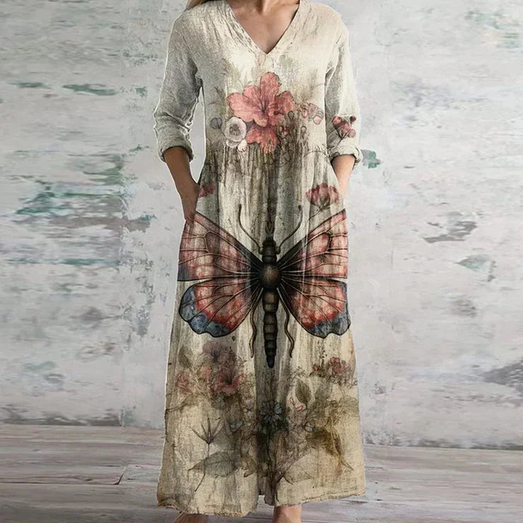 Vanessa | Women's Elegant Retro Maxi Dress – Maxi, Elegant