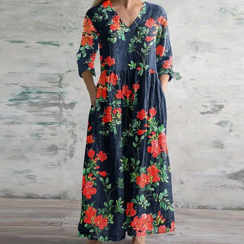 Vanessa | Women's Elegant Retro Maxi Dress – Maxi, Elegant