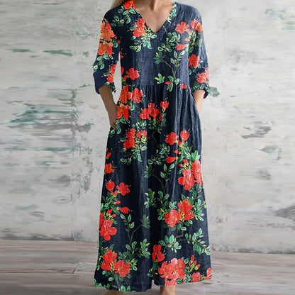 Vanessa | Women's Elegant Retro Maxi Dress – Maxi, Elegant