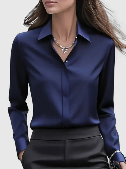Janine | Women's Elegant Button Down Shirt with Concealed Placket – Elegant, Classic