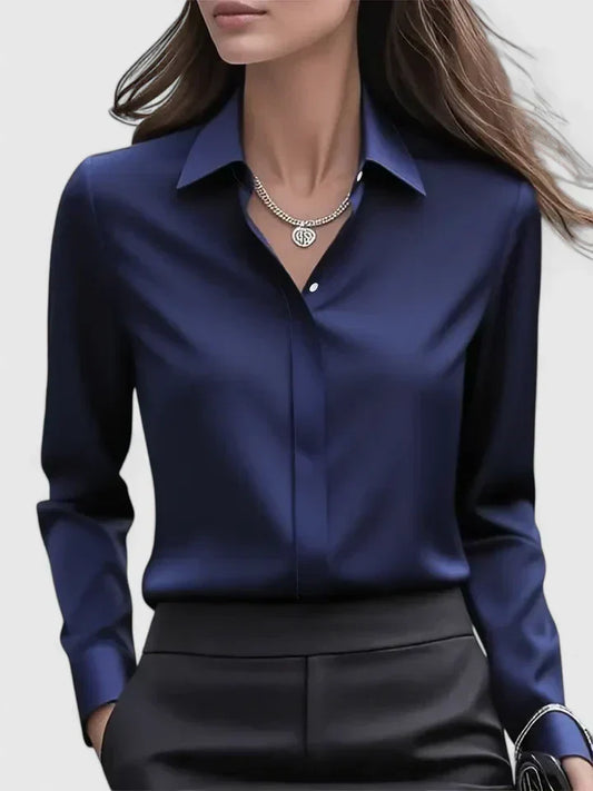 Janine | Women's Elegant Button Down Shirt with Concealed Placket – Elegant, Classic