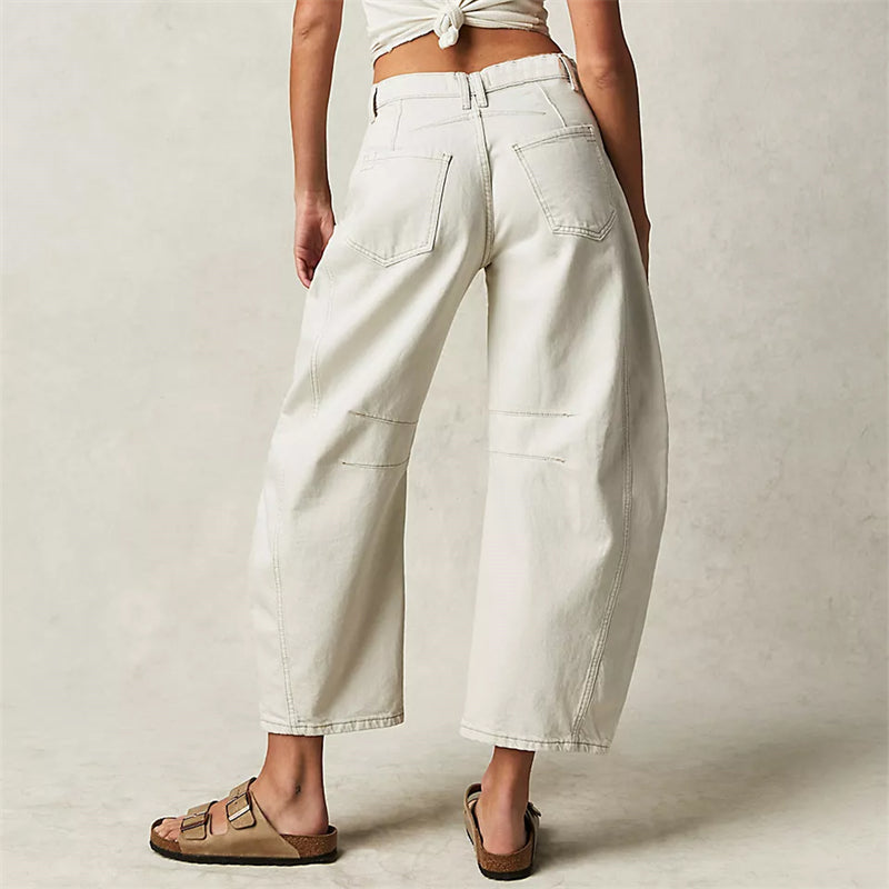 Somerset | Women's High Waist Barrel Leg Jeans Relaxed Fit Denim – Denim
