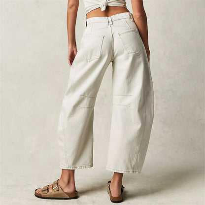Somerset | Women's High Waist Barrel Leg Jeans Relaxed Fit Denim – Denim