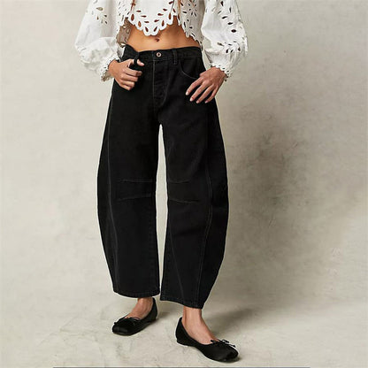 Somerset | Women's High Waist Barrel Leg Jeans Relaxed Fit Denim – Denim