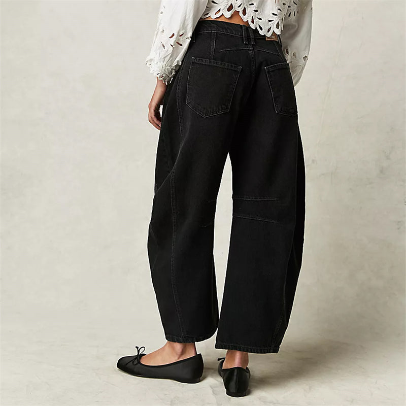Somerset | Women's High Waist Barrel Leg Jeans Relaxed Fit Denim – Denim