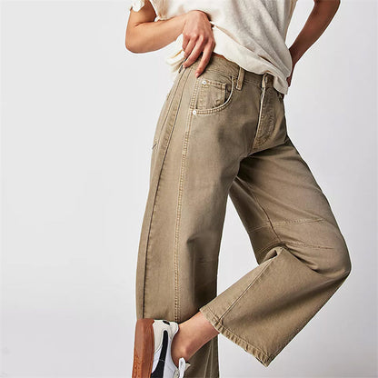 Somerset | Women's High Waist Barrel Leg Jeans Relaxed Fit Denim – Denim