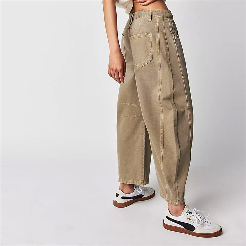 Somerset | Women's High Waist Barrel Leg Jeans Relaxed Fit Denim – Denim