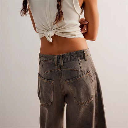 Somerset | Women's High Waist Barrel Leg Jeans Relaxed Fit Denim – Denim