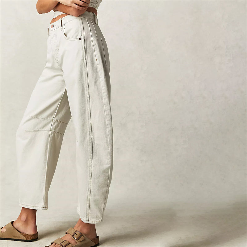 Somerset | Women's High Waist Barrel Leg Jeans Relaxed Fit Denim – Denim