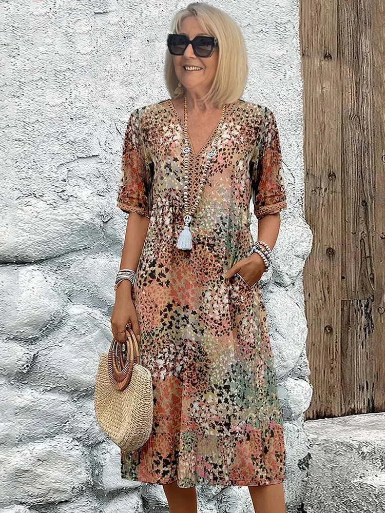 Eileen | Women's Colorful Midi Dress – Midi, Colorful