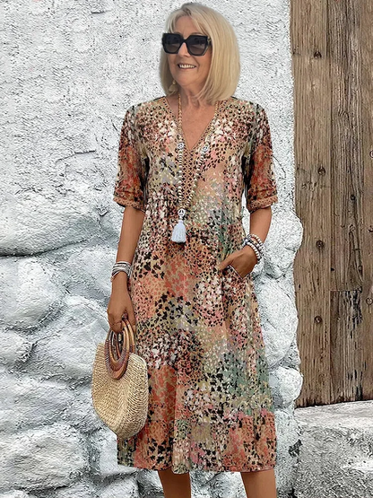 Eileen | Women's Colorful Midi Dress – Midi, Colorful