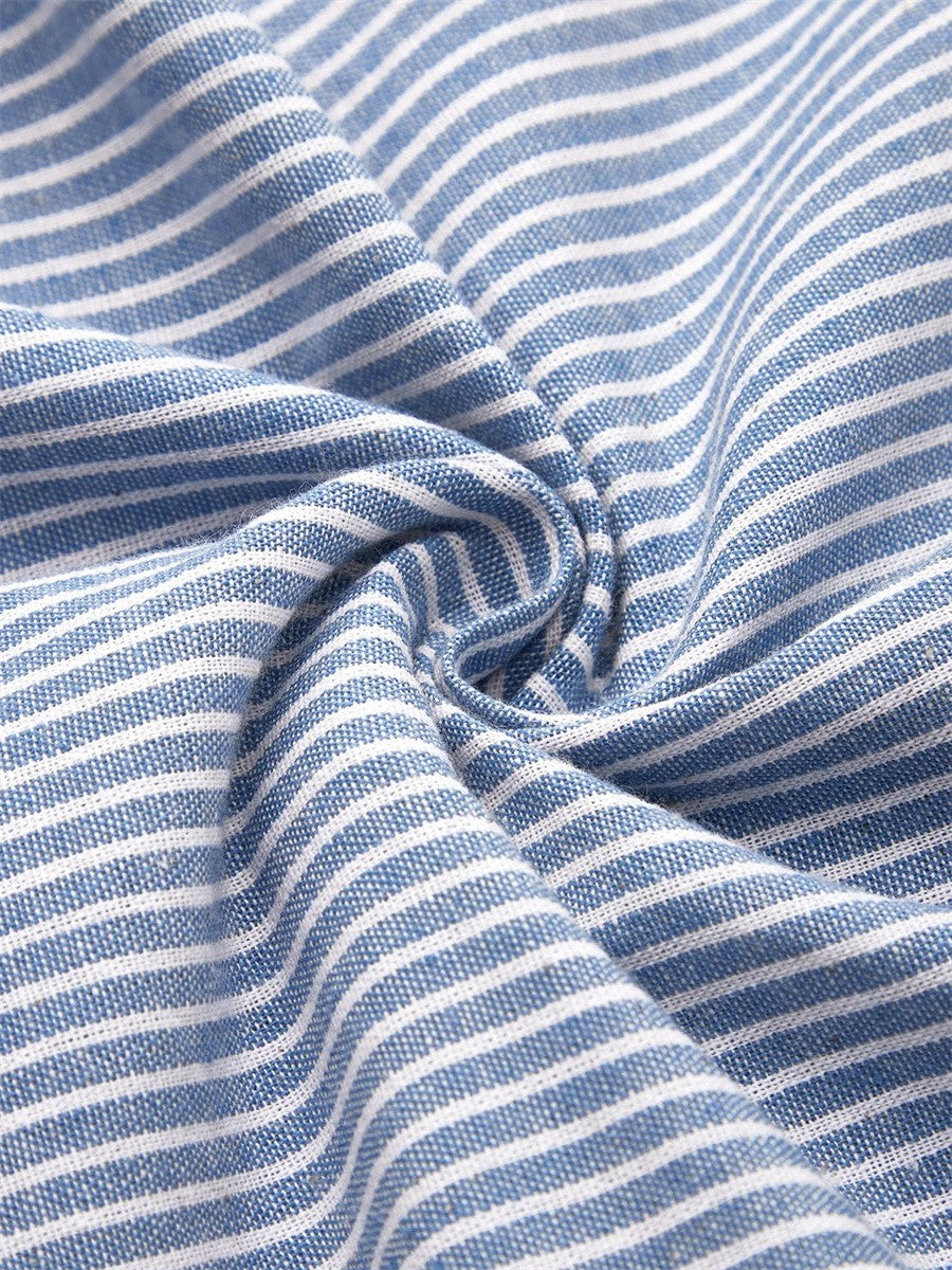 Connie | Women's Striped Midi Dress With Buttons – Midi, Striped