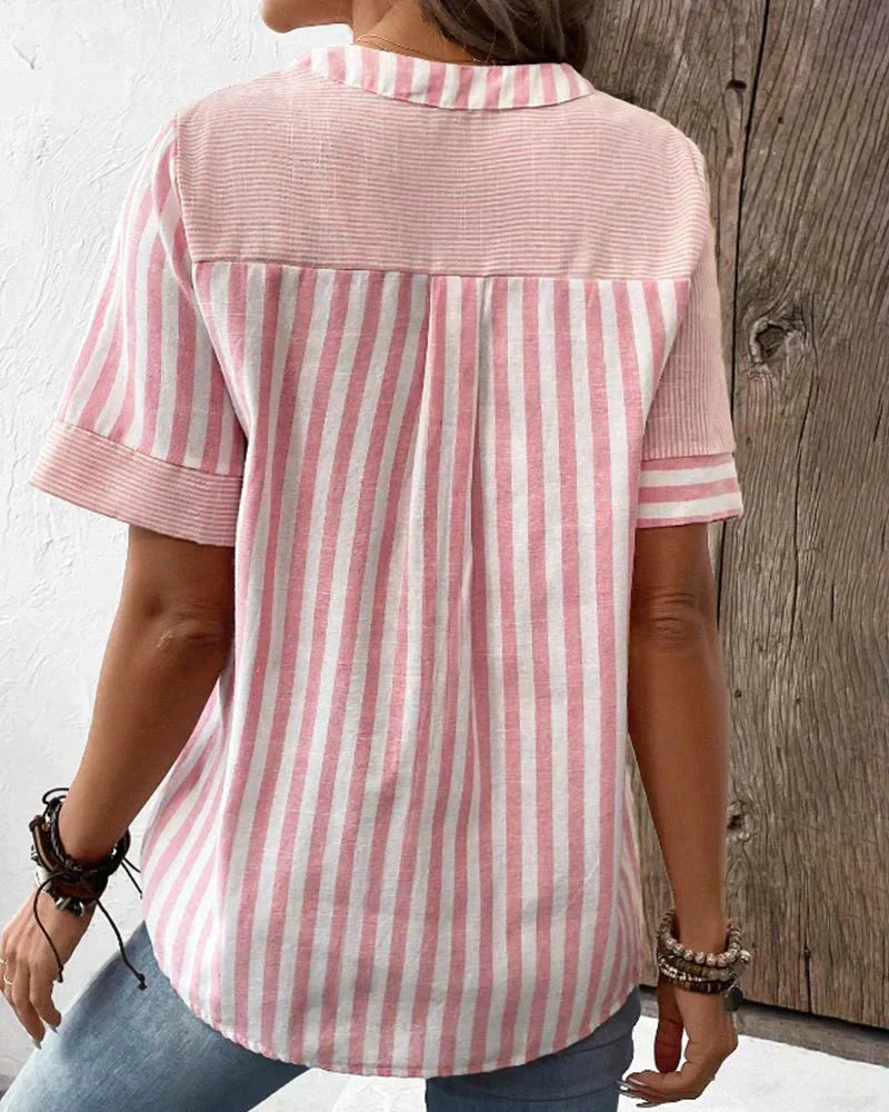 Nyla | Women's Soft Striped Blouse – Striped, Casual