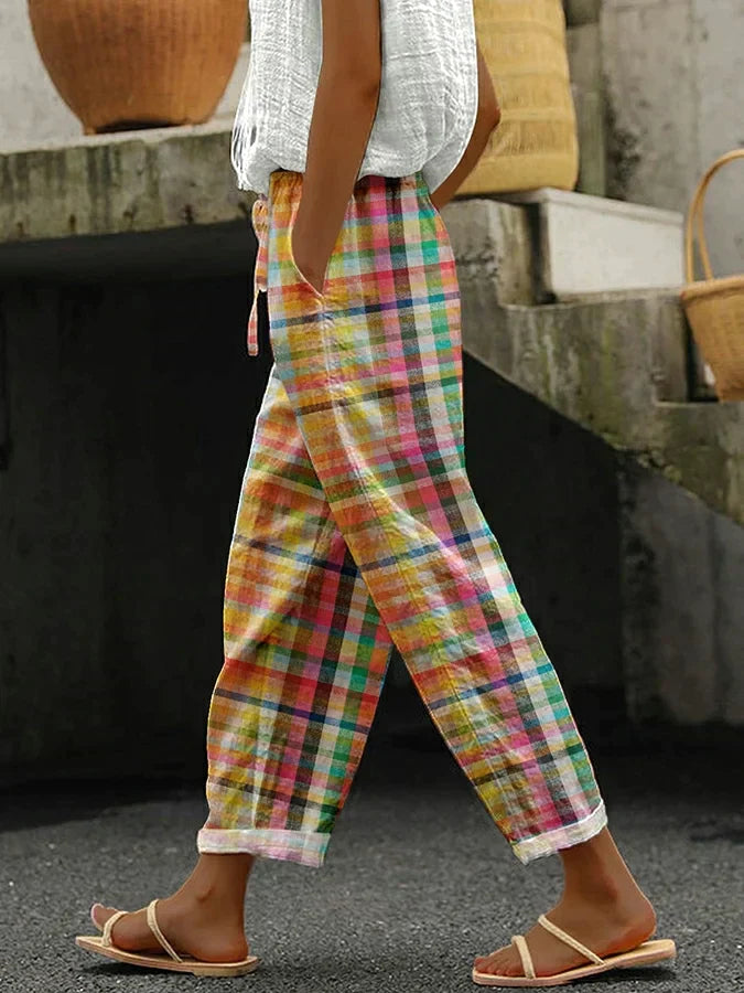 Jordan | Women's Comfortable Checkered Pants – Comfortable Fit