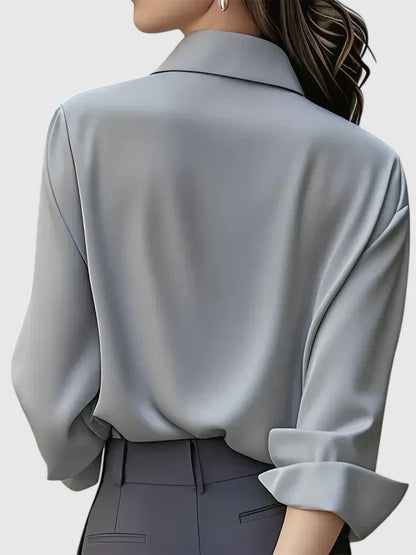 Janine | Women's Elegant Button Down Shirt with Concealed Placket – Elegant, Classic