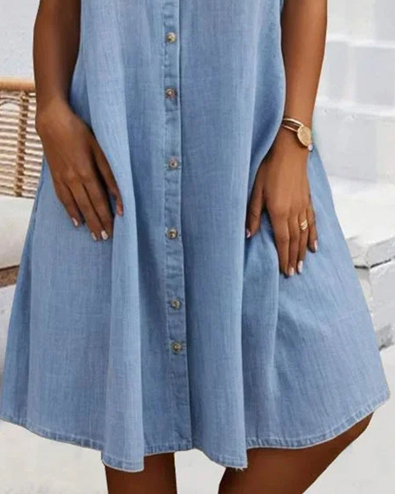 Luna | Women's Lightweight Denim-look Dress – Denim