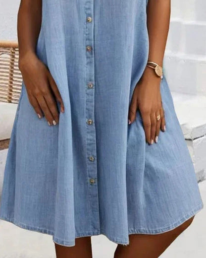 Luna | Women's Lightweight Denim-look Dress – Denim