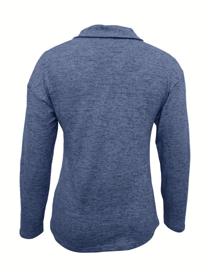 Fiona | Women's Half Zip Pullover Long Sleeve Casual Top – Long Sleeve, Casual