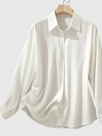 Janine | Women's Elegant Button Down Shirt with Concealed Placket – Elegant, Classic