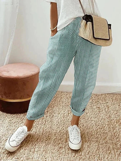 Monette | Women's Striped Pants – Striped, Comfortable Fit