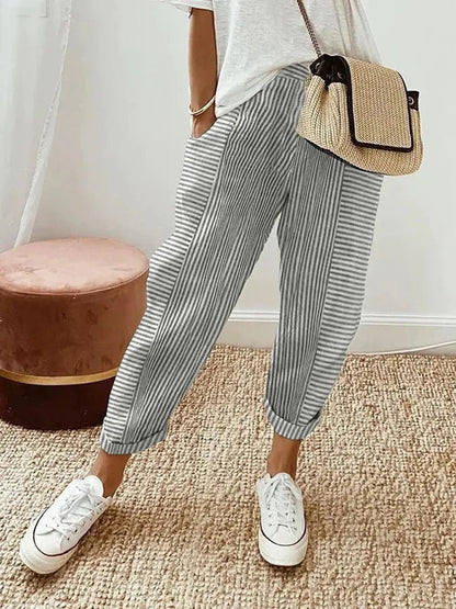 Monette | Women's Striped Pants – Striped, Comfortable Fit