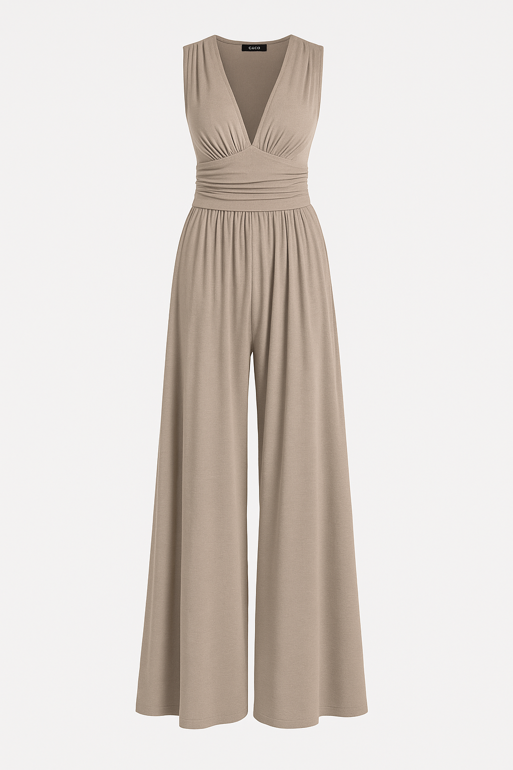 Andrea | Women's Stretch Comfort Wide-Leg Jumpsuit – One-Piece