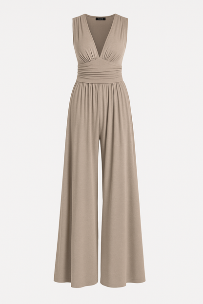 Andrea | Women's Stretch Comfort Wide-Leg Jumpsuit – One-Piece