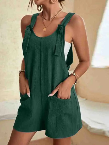 Solana | Women's Casual Romper Shorts with Pockets