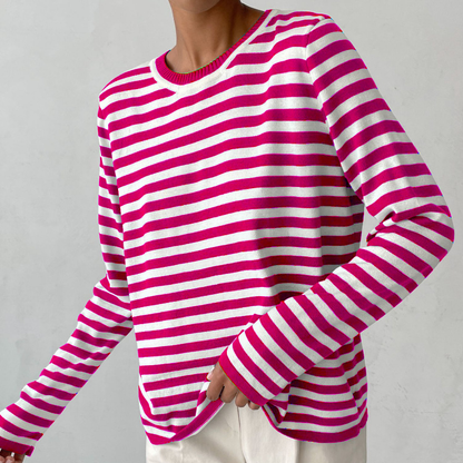 Sophie | Women's Elegant Striped Summer T-Shirt – Striped, Elegant