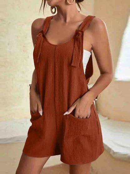 Solana | Women's Casual Romper Shorts with Pockets