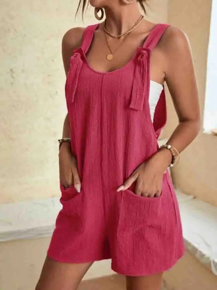 Solana | Women's Casual Romper Shorts with Pockets