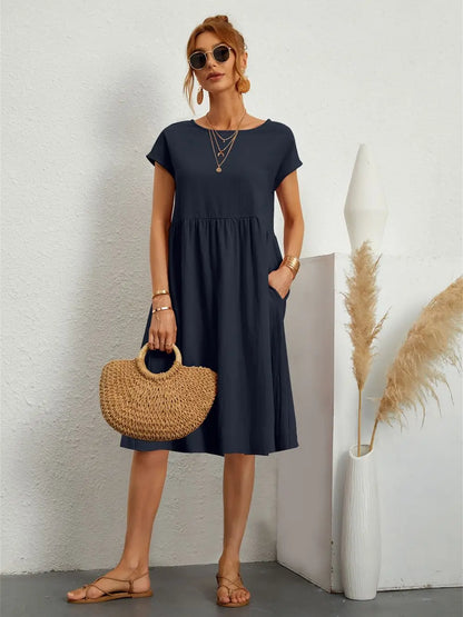 Elle | Women's Casual Pocket Dress – Casual