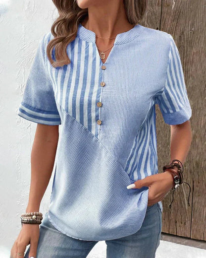 Nyla | Women's Soft Striped Blouse – Striped, Casual