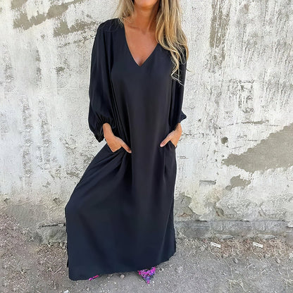 Michele | Women's Flowing Maxi Dress with Pockets – Maxi