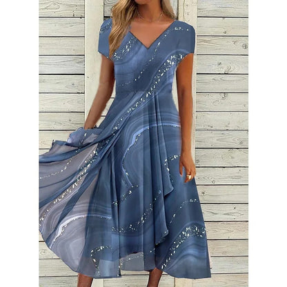 Elise | Women's V-neck Midi Dress – Midi, V-Neck