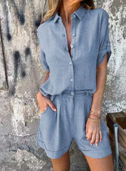 Nilva | Women's Elegant Lightweight Shorts and Top Set