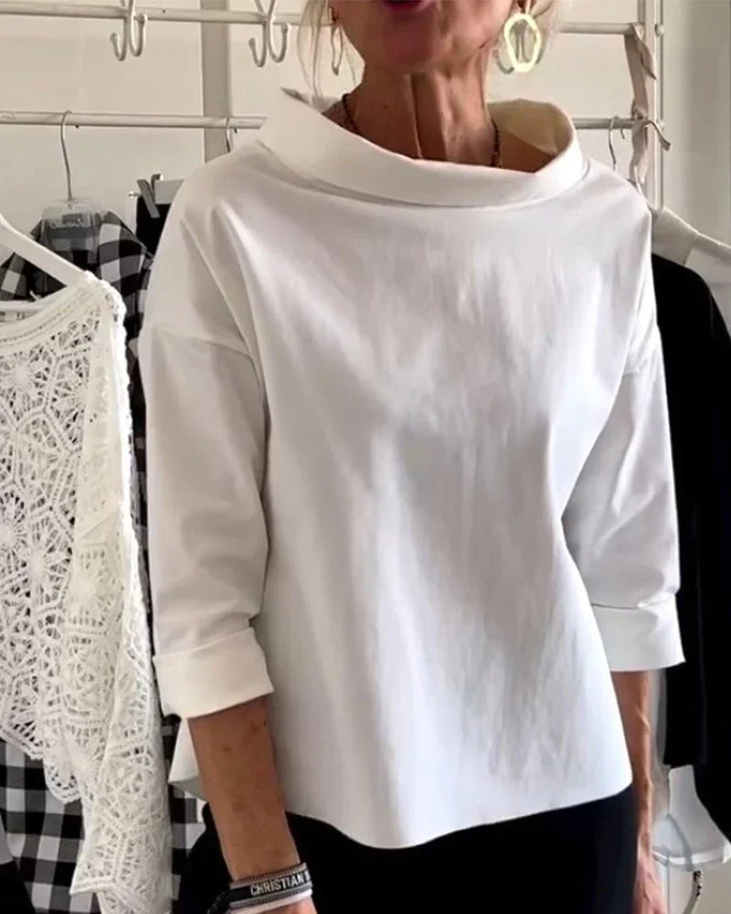 Kathy | Women's Bateau Neck 3/4 Sleeve Casual Top – Casual