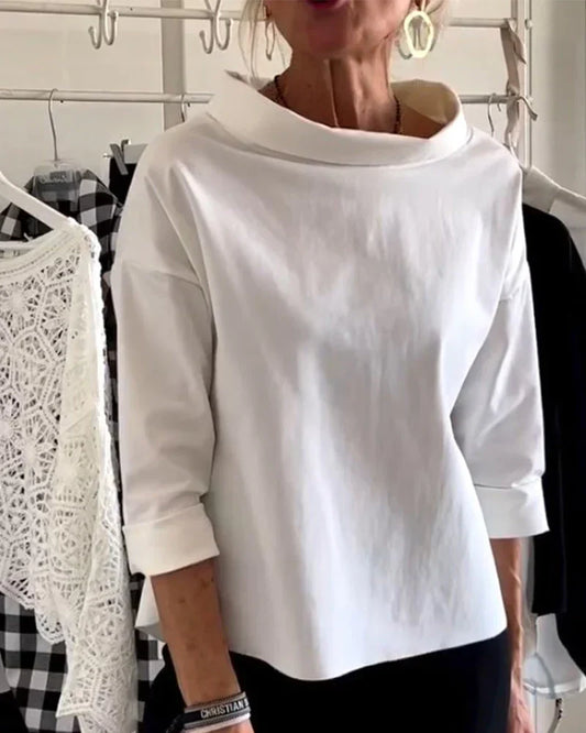Kathy | Women's Bateau Neck 3/4 Sleeve Casual Top – Casual