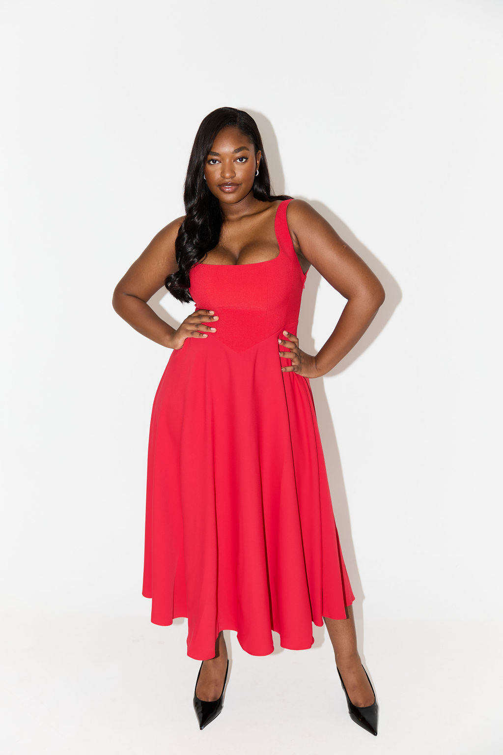 Joann | Women's Timeless Flowy Midi Dress – Midi, Flowy