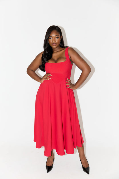 Joann | Women's Timeless Flowy Midi Dress – Midi, Flowy