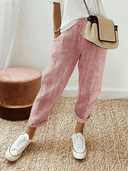 Monette | Women's Striped Pants – Striped, Comfortable Fit