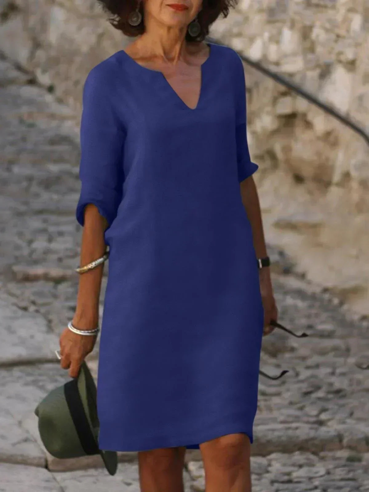 Kay | Women's Elegant Dress with V-Neck – V-Neck, Elegant