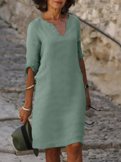 Kay | Women's Elegant Dress with V-Neck – V-Neck, Elegant