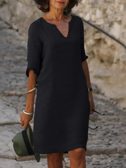 Kay | Women's Elegant Dress with V-Neck – V-Neck, Elegant