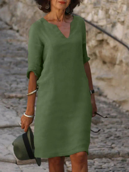 Kay | Women's Elegant Dress with V-Neck – V-Neck, Elegant
