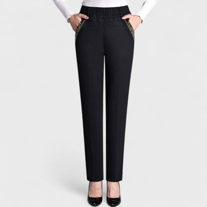 Harper | Women's Stretch Jeans with Side Pockets and Elastic Waist